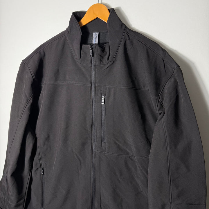 WEATHERPROOF SIFT SHELL WINDBREAKER JACKET BLACK COLOUR INNER FLEECE