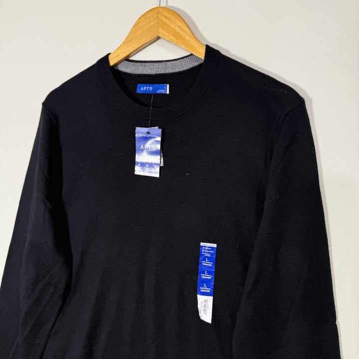 APT.9 ULTRA SOFT MERINO SWEATER BRAND NEW BLACK COLOUR