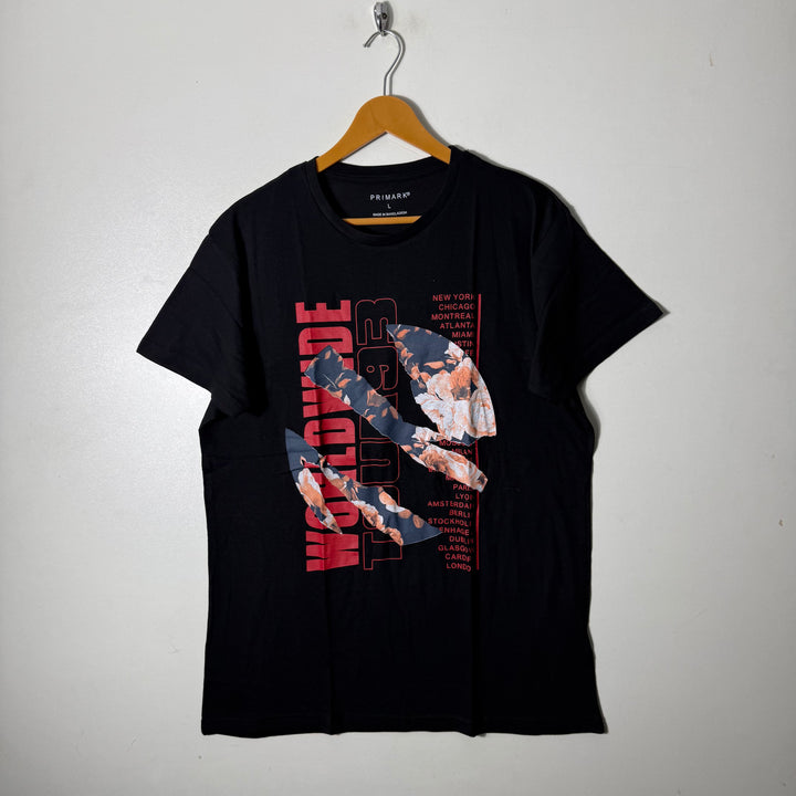 PRIMARK COTTON TSHIRT BLACK COLOUR