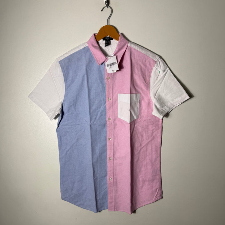 FOREVER 21 MEN HALF SLEEVES OXFORD COTTON SHIRT BRAND NEW