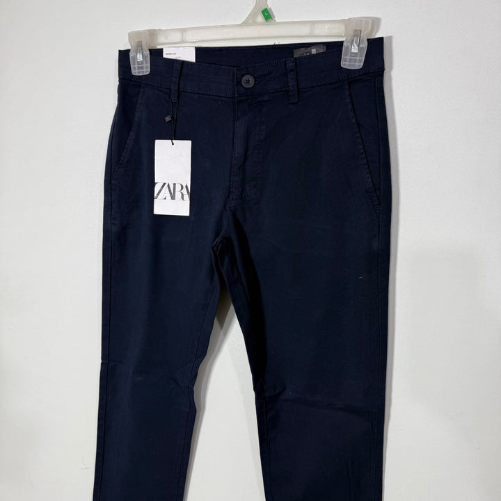 ZARA SKINNY FIT COTTON CHINO PANT BRAND NEW WITH STRETCH BLUE COLOUR