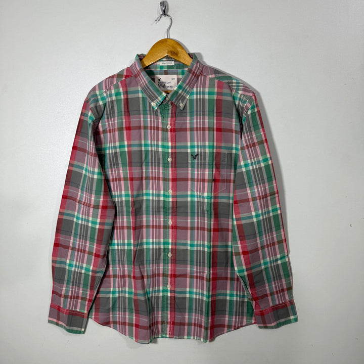 AMERICAN EAGLE ATHLETIC FIT BUTTON DOWN CASUAL COTTON SHIRT BRAND NEW
