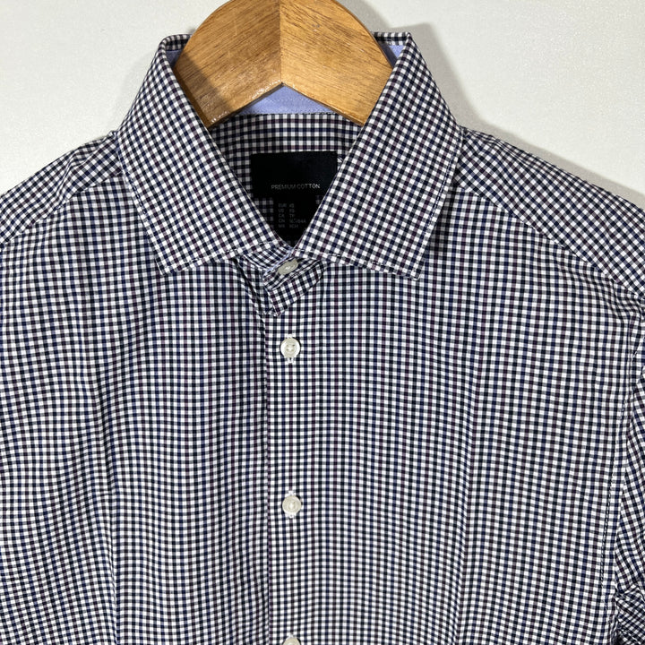 H&M CHECKERED FORMAL SHIRT