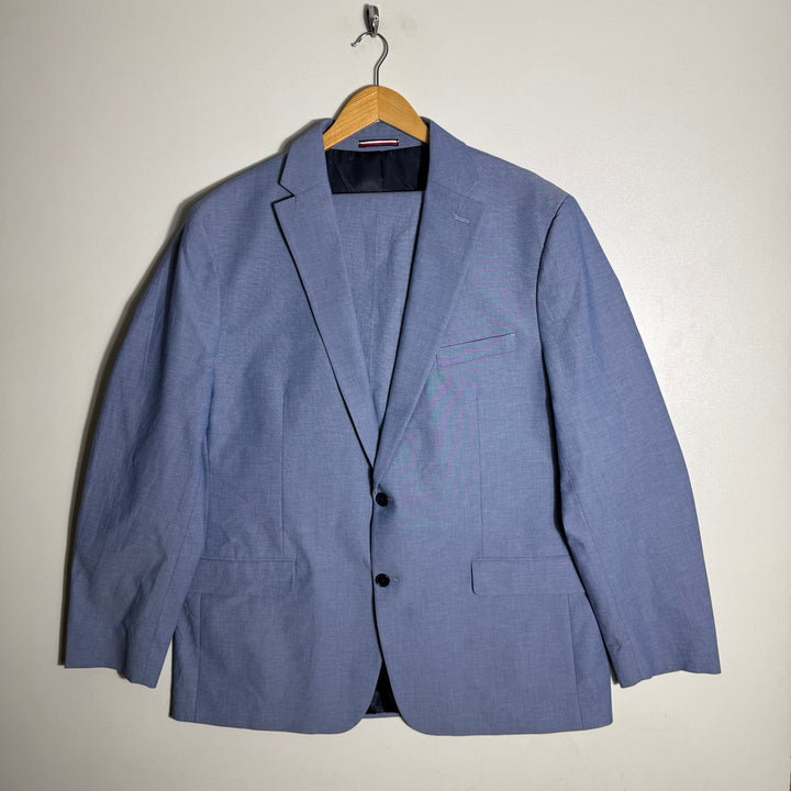 TOMMY HILFIGER COTTON BLAZER COAT PANT SUIT