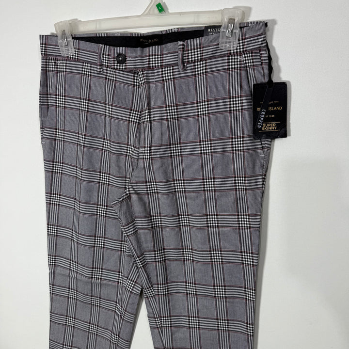 RIVER ISLAND SUPER SKINNY CHECKERED DRESS PANT BRAND NEW WITH STRETCH