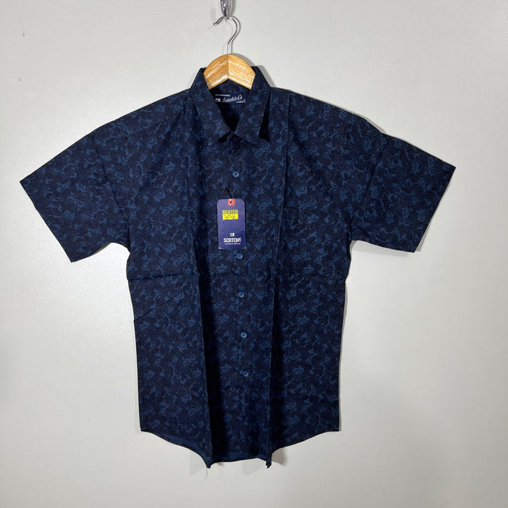 SCOTCH & CO PRINTED HALF SLEEVES SHIRT BRAND NEW