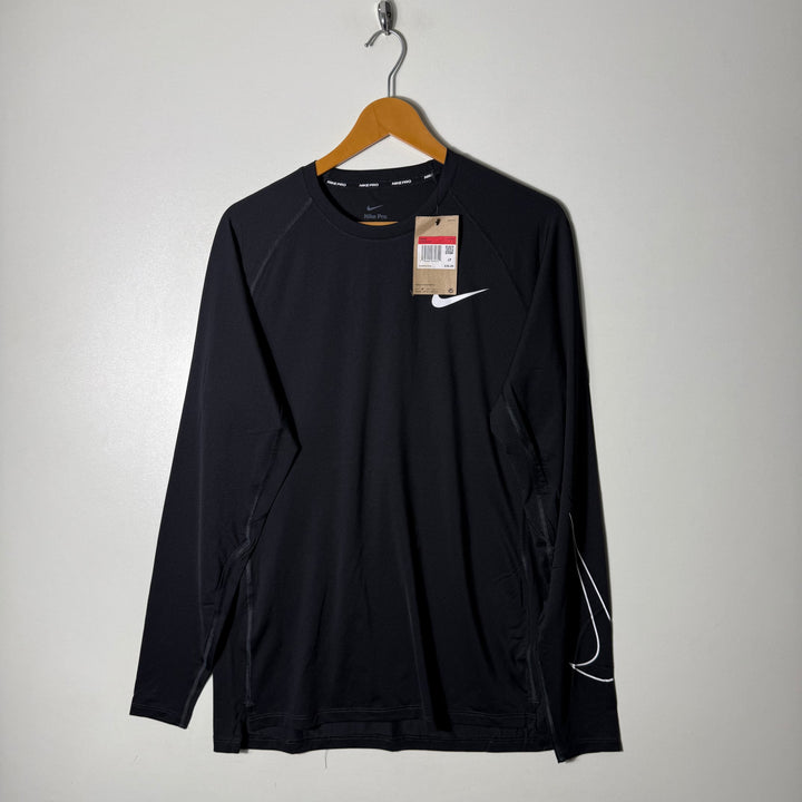 NIKE PRO SLIM FIT LONG SLEEVES SPORT TSHIRT BRAND NEW BLACK COLOUR