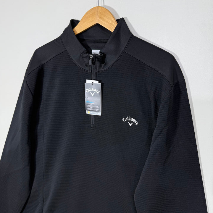 CALLAWAY OPTI DRI HALF ZIP SPORT PULLOVER BRAND NEW BLACK COLOUR