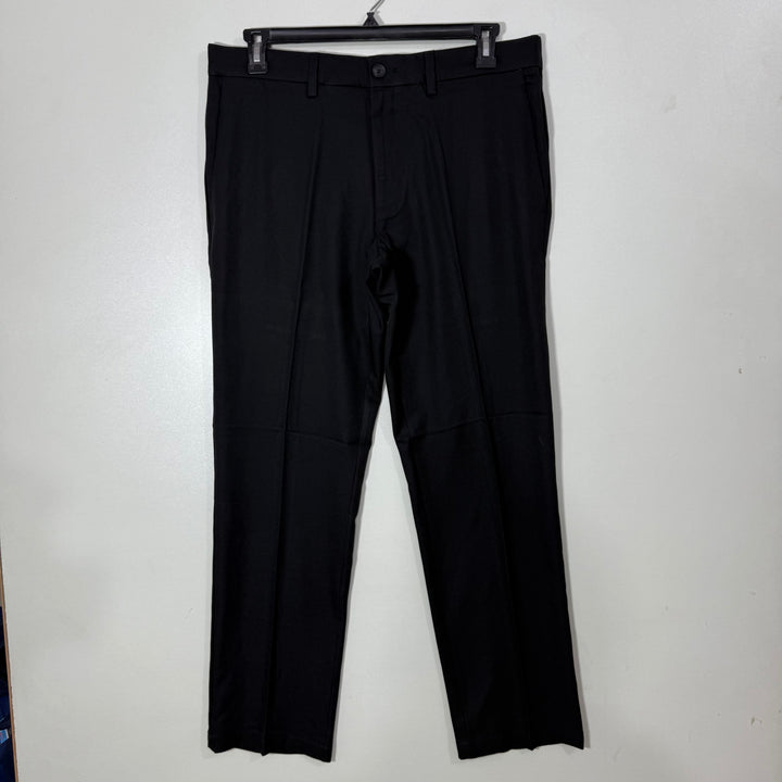 HAGGAR STRAIGHT FIT PERFORMANCE PANT WITH STRETCH BLACK COLOUR
