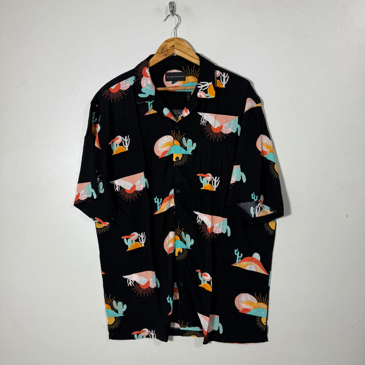 NO BOUNDARIES CUBAN COLLAR HALF SLEEVES HAWAI SHIRT