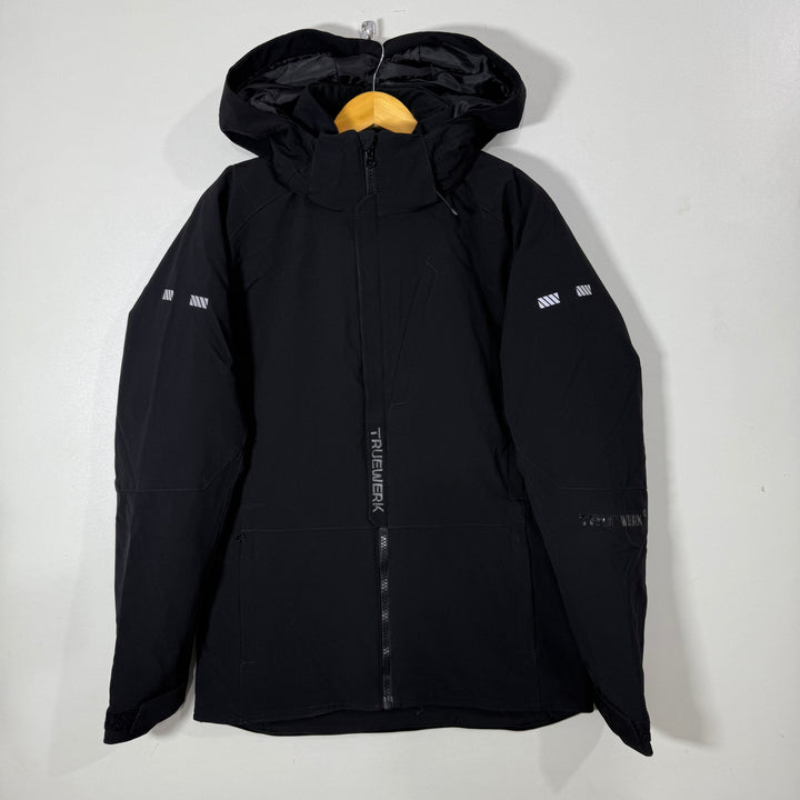 TRUEWERK SOFT SHELL WINDBREAKER INNER THERMAL PUFFER  PARKA JACKET BLACK COLOUR WITH DETACHABLE HOOD
