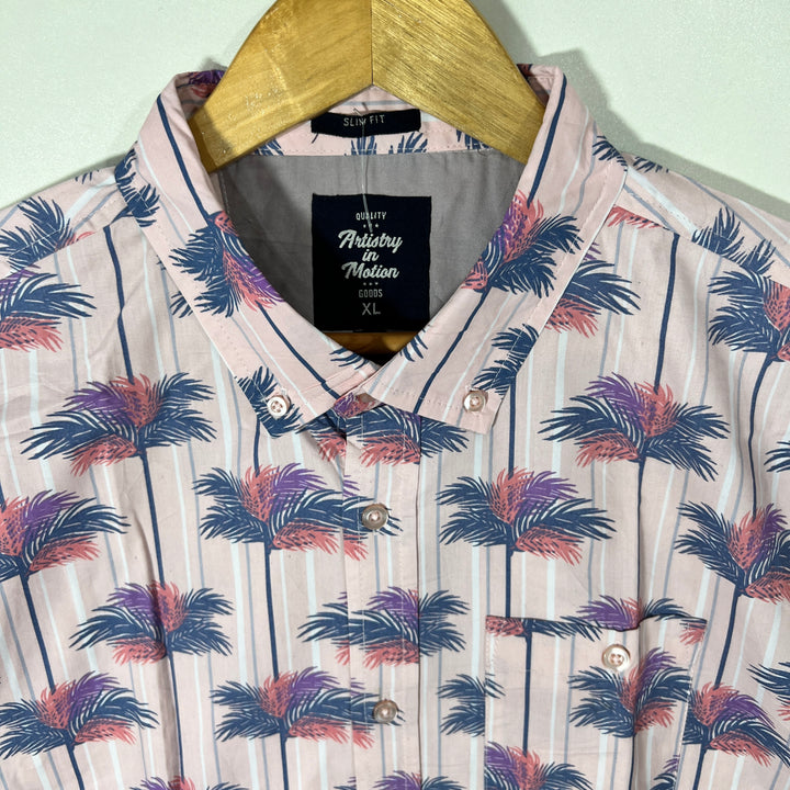ARTISTRY IN MOTION SLIM FIT HALF SLEEVES SHIRT