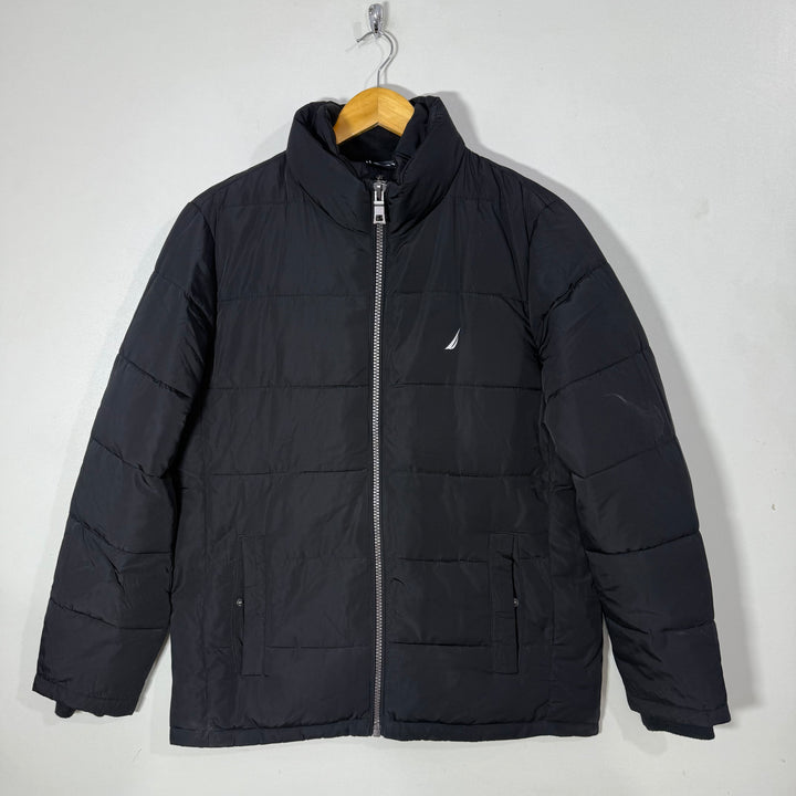 NAUTICA WATER RESISTANT WIND RESISTANT HEAT RETENTION PUFFER JACKET BLACK COLOUR