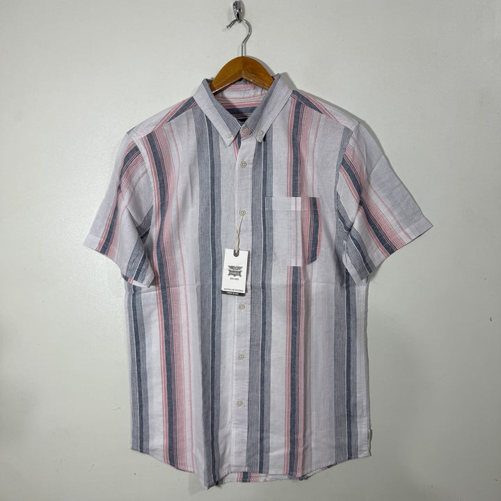 RIVERS LINEN RICH BUTTON DOWN HALF SLEEVES SHIRT BRAND NEW