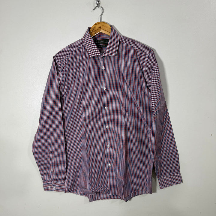 PRIMARK SLIM FIT COTTON CHECKERED SHIRT
