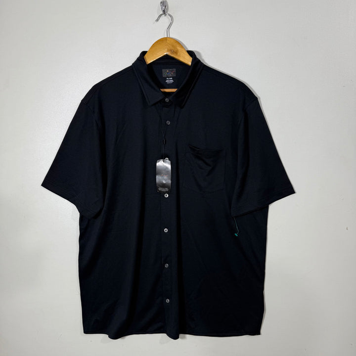 GREG NORMAN PERFORMANCE SPORT FABRIC SHIRT BRAND NEW BLACK COLOUR