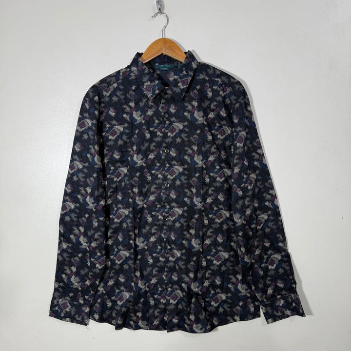 PERRY ELLIS SLIM FOT PRINTED COTTON SHIRT
