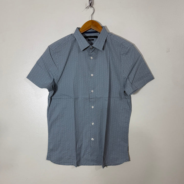 PERRY ELLIS SLIM FIT HALF SLEEVES SHIRT WITH STRETCH