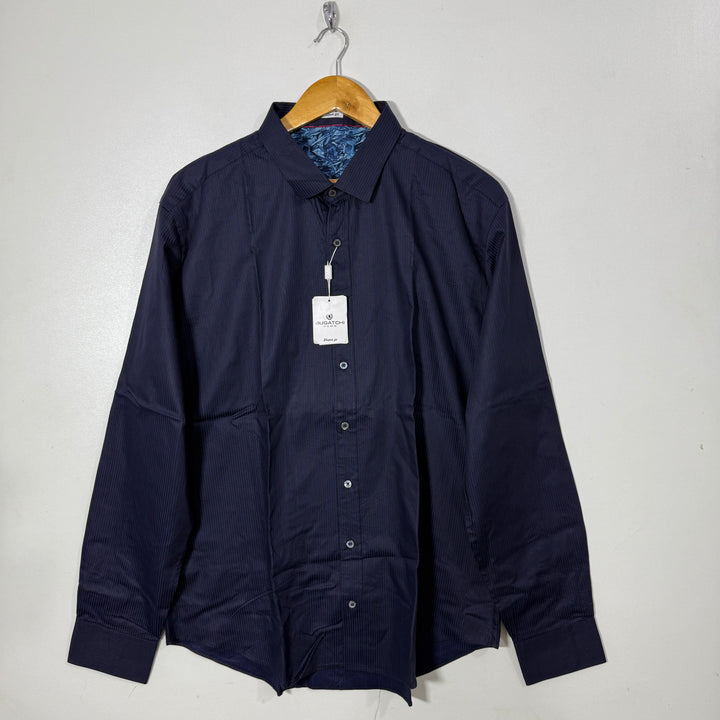 BUGATCHI SHAPED FIT COTTON SHIRT BRAND NEW BLUE COLOUR