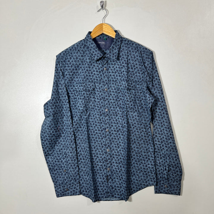 CALVIN KLEIN DOUBLE POCKETS  CASUAL COTTON SHIRT