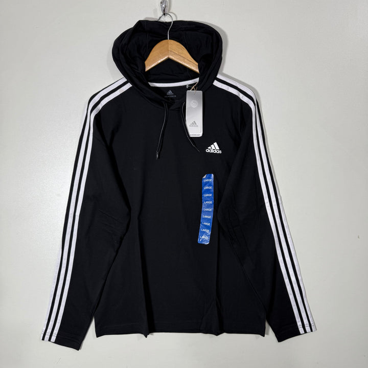 ADIDAS AEROREADY LONG SLEEVES COTTON TSHIRT WITH HOOD BRAND NEW