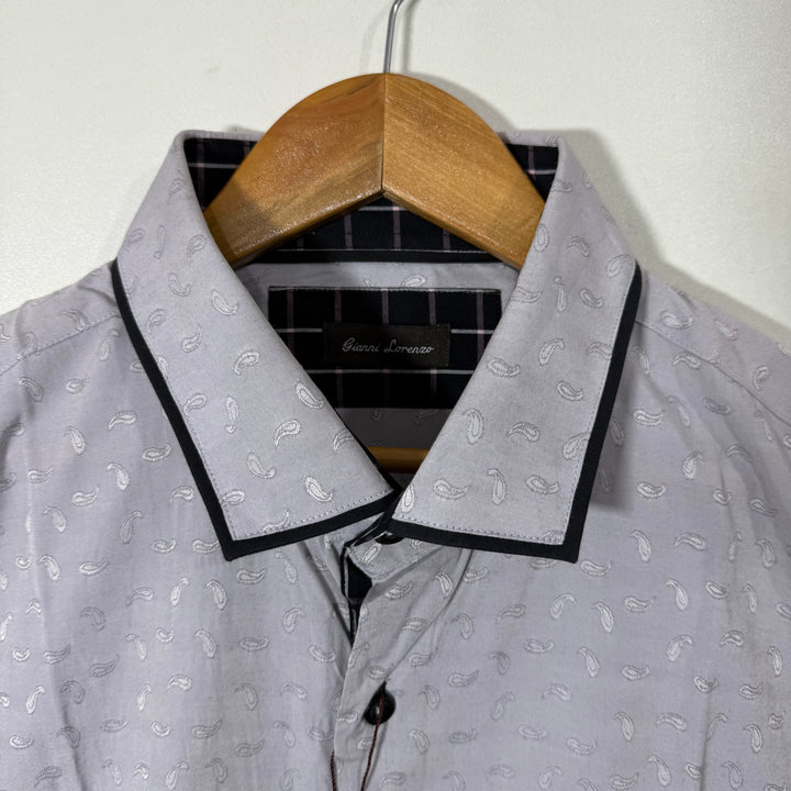 GIANNI LORENZO COTTON SHIRT BRAND NEW GREY COLOUR