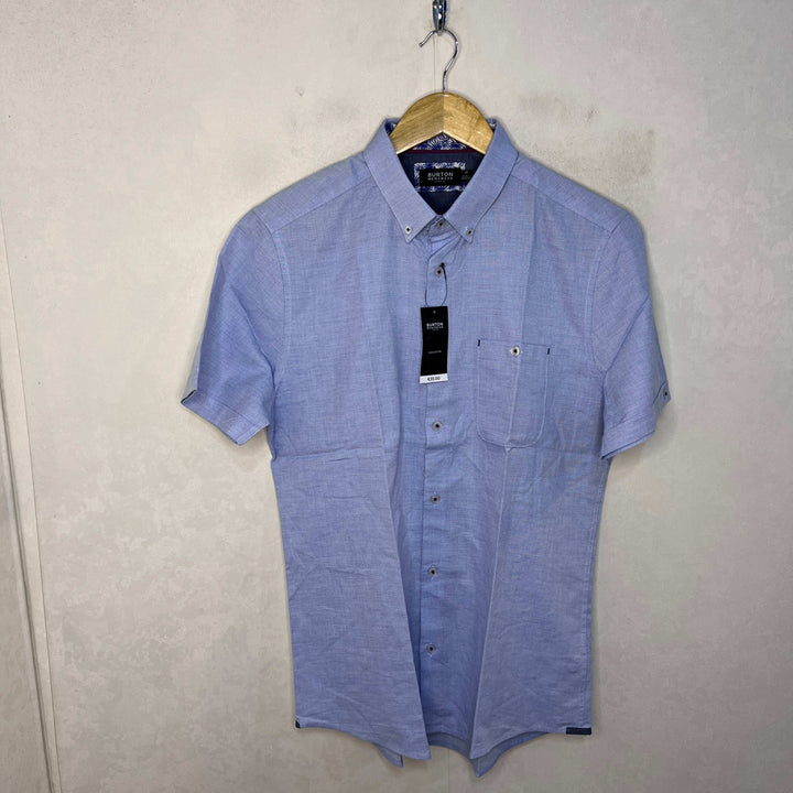 BURTON MENSWEAR LONDON BUTTON DOWN HALF SLEEVES COTTON SHIRT BRAND NEW - JS BROTHERS 