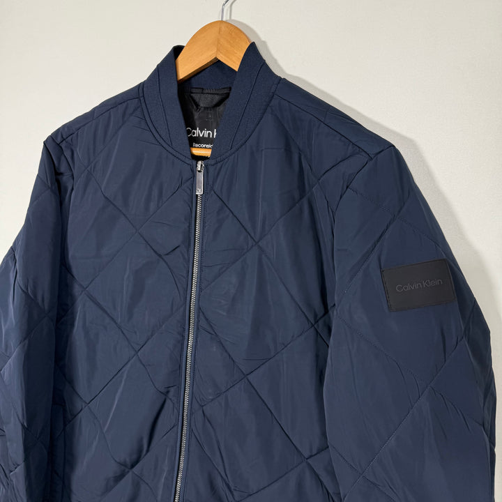 CALVIN KLEIN BEN COLLAR QUILTED JACKET BLUE COLOUR