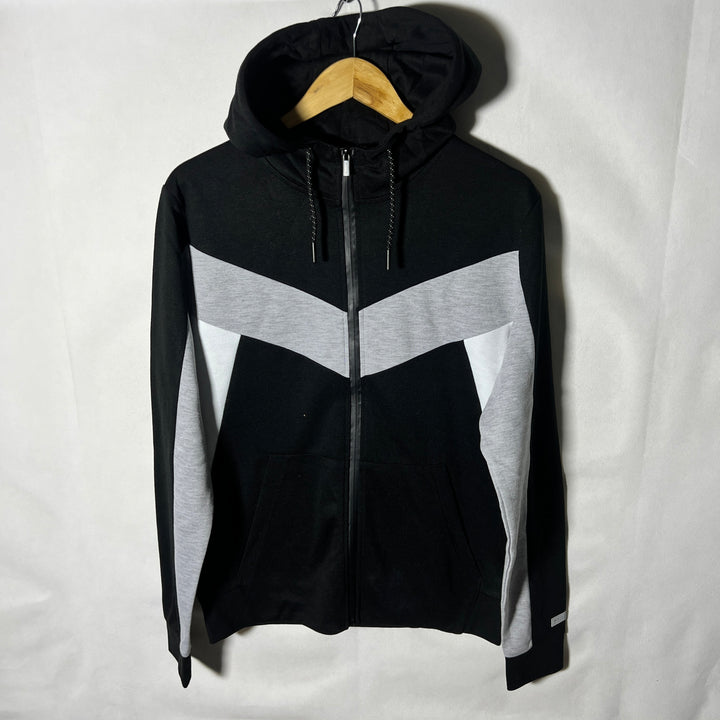 WHITE TAG HOME SWEAT JACKET WITH HOOD