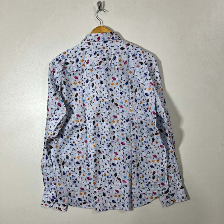 VISCONTI BLACK CASUAL COTTON SHIRT