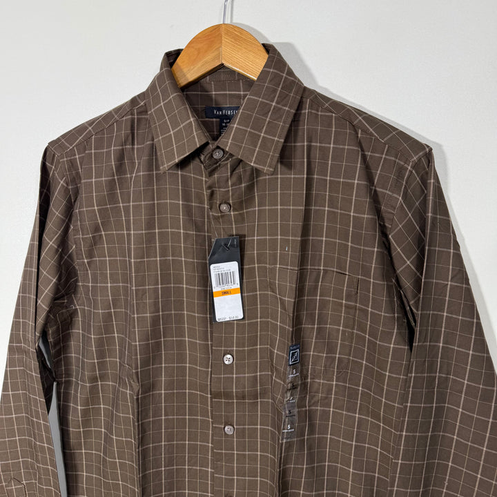 VAN HEUSEN COTTON CHECKERED SEMI FORMAL SHIRT BRAND NEW