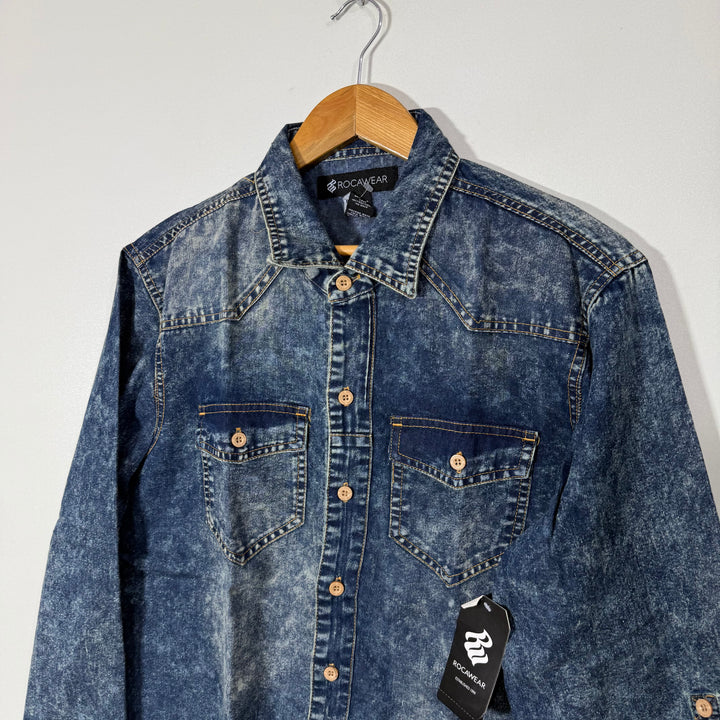 ROCAWEAR DOUBLE POCKETS DENIM SHIRT BRAND NEW