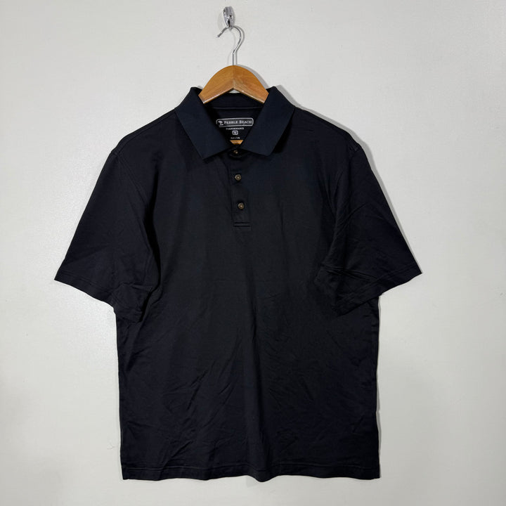PEBBLE BEACH SPORT POLO TSHIRT BLACK COLOUR