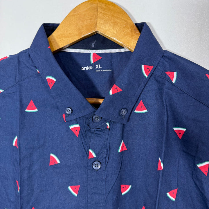 ANKO BUTTON DOWN HALF SLEEVES COTTON SHIRT