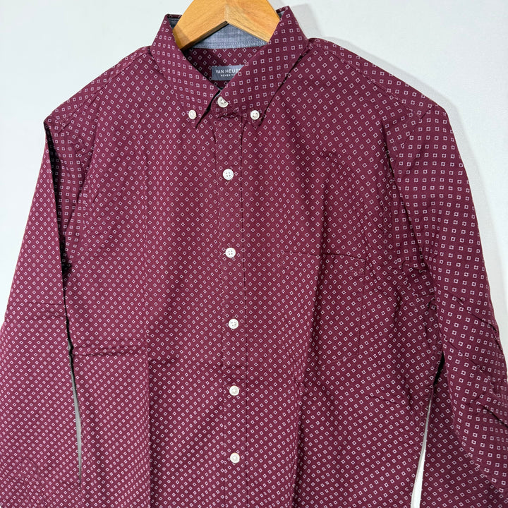 VAN HEUSEN SLIM FIT BUTTON DOWN CASUAL COTTON SHIRT