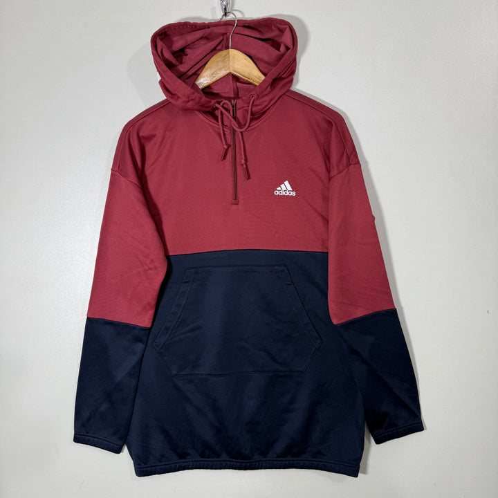 ADIDAS HALF ZIP SPORT HOODIE INNER FLEECE