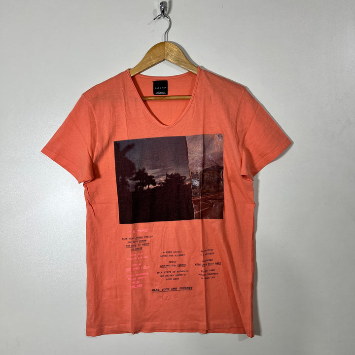 ZARA V NECK COTTON TSHIRT