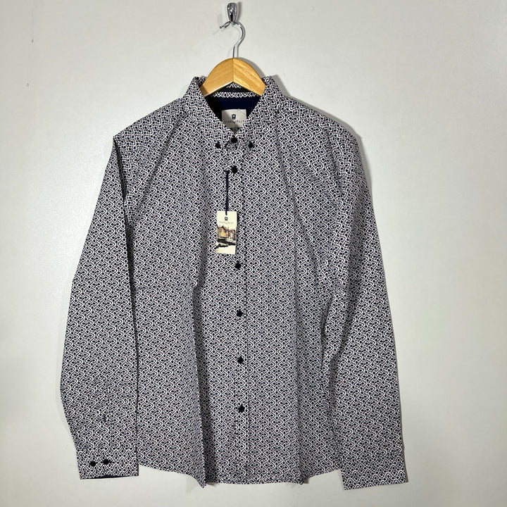 STEEL & JELLY PRINTED BUTTON DOWN CASUAL COTTON SHIRT BRAND NEW