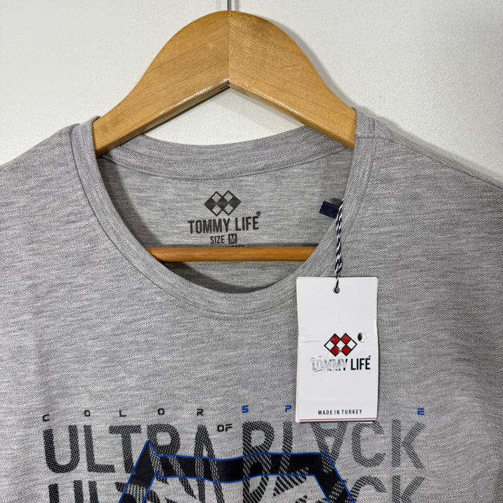 TOMMY LIFE COTTON TSHIRT BRAND NEW GREY COLOUR