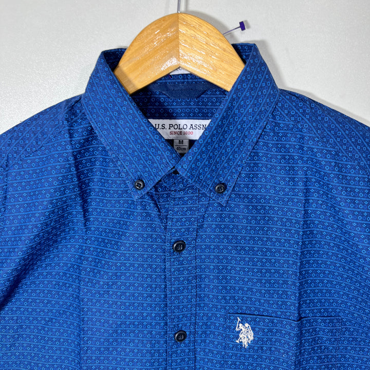 US POLO ASSN TAILORED FIT BUTTON DOWN CASUAL COTTON SHIRT