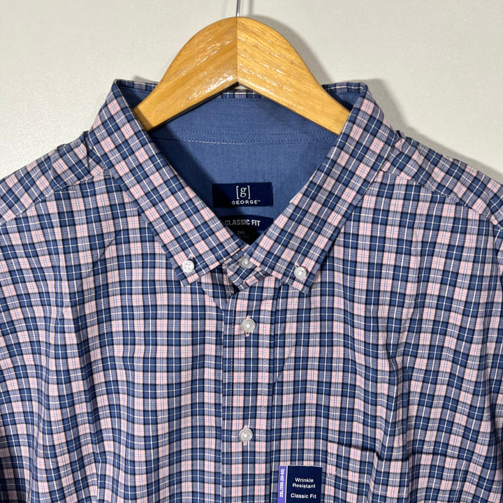 GEORGE CLASSIC FIT BUTTON DOWN CASUAL COTTON SHIRT BRAND NEW