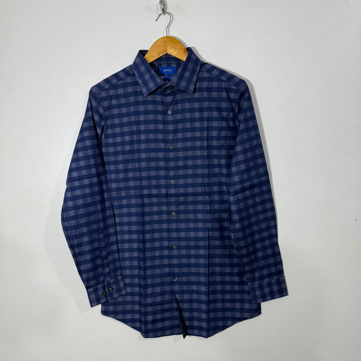 APT.9 SLIM FIT CHECKERED SHIRT