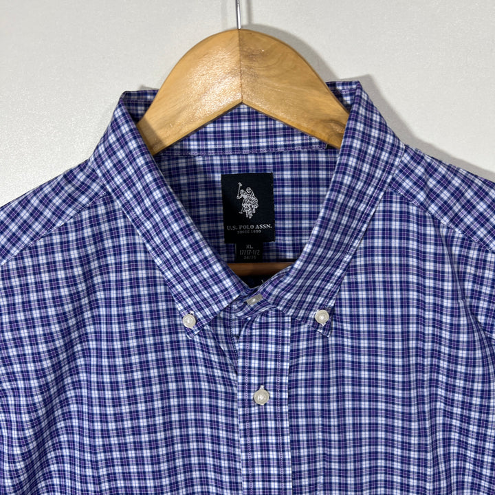 US POLO ASSN BUTTON DOWN CHECKERED SHIRT