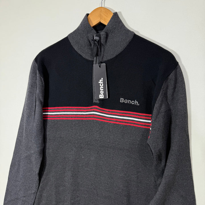 BENCH HALF ZIP SWEATER BRAND NEW GREY COLOUR