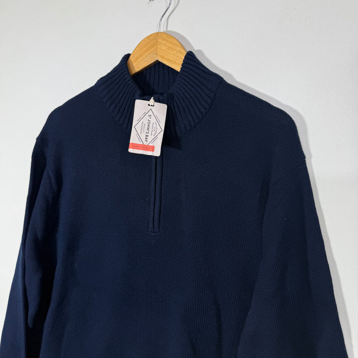 ST JHONS BAY HALF ZIP KNITWEAR COTTON SWEATER BRAND NEW