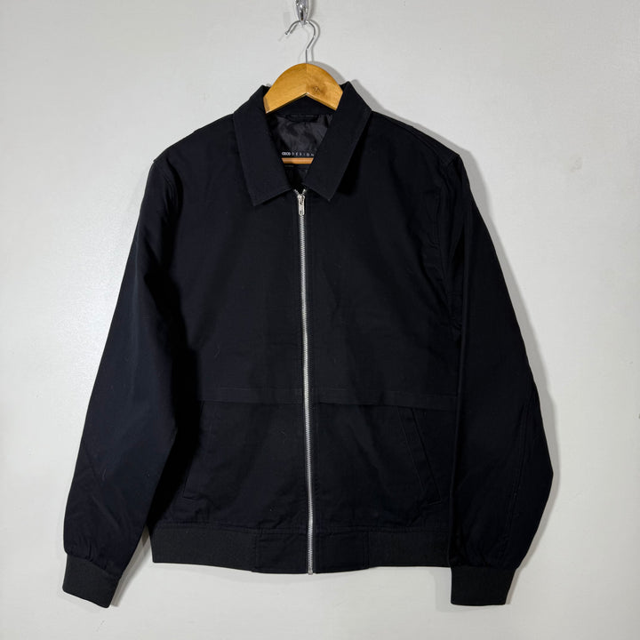 ASOS SHIRT COLLAR COTTON JACKET BLACK COLOUR