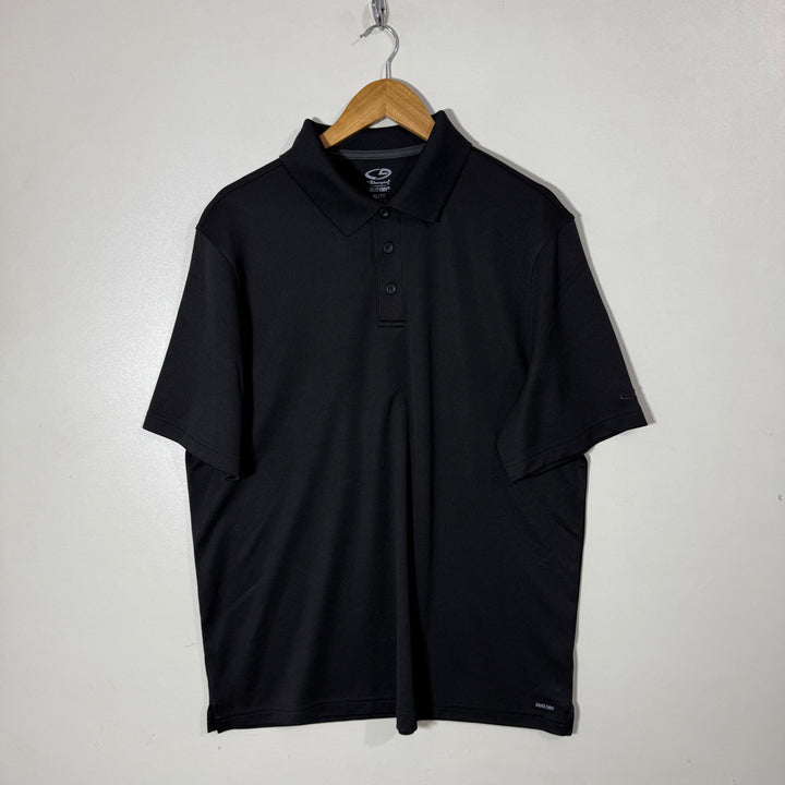 CHAMPION DUO DRY SPORT POLO TSHIRT BLACK COLOUR