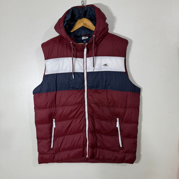 LE SHARK SLEEVES LESS PUFFER JACKET BRAND NEW