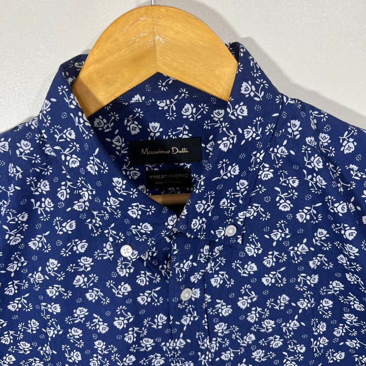 MASSIMO DUTTI FINEST FABRIC BUTTON DOWN CASUAL COTTON SHIRT