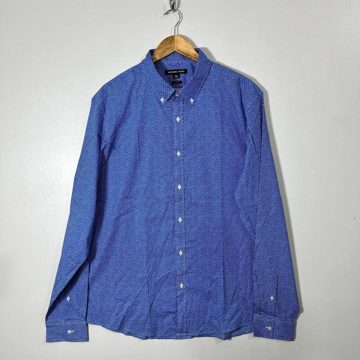 MICHAEL KORS SLIM FIT  BUTTON DOWN CASUAL COTTON SHIRT